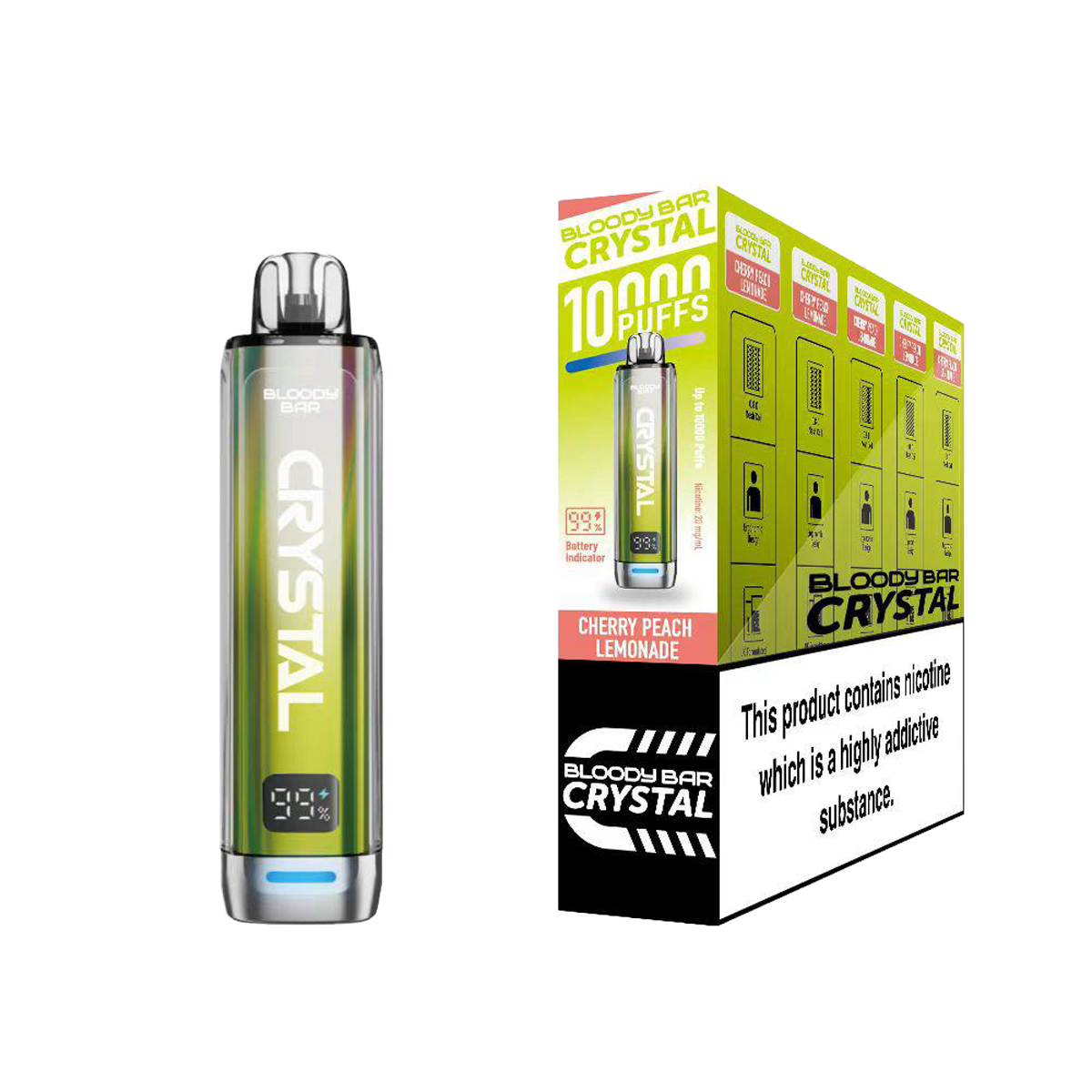 Bloody Bar Crystal 10K Pod Kits: Cherry Peach Lemonade  - 20mg