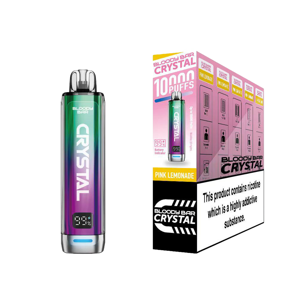 Bloody Bar Crystal 10K Pod Kits: Pink lemonade - 20mg