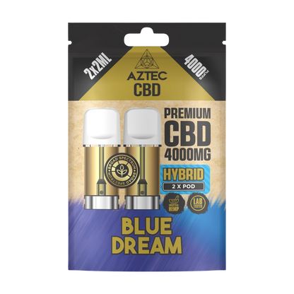 Aztec CBD Premium CBD Pods 4000mg 2x2ml - Blue Dream