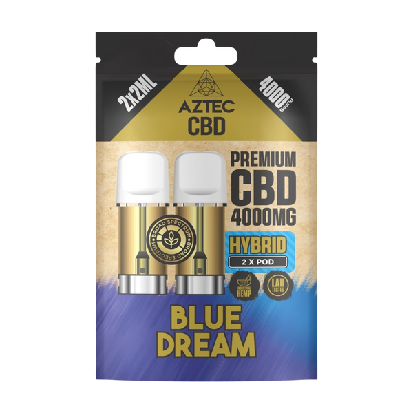 Buy Aztec CBD Premium CBD Pods 4000mg 2x2ml - Blue Dream | CBD & Cannabis  Wholesale Supplier UK  Blazed Wholesale