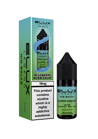 Elux Legend Nic Salts: Blueberry Bubblegum - 20mg (10 Pack)
