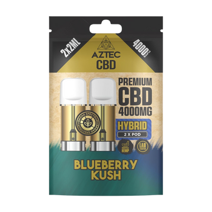 Aztec CBD Premium CBD Pods 4000mg 2x2ml - Blueberry Kush
