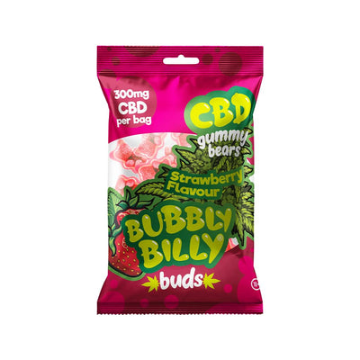 Bubbly Billy Strawberry CBD Gummy Bears 300mg