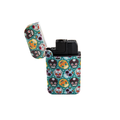 Zengaz Zl-13 Camo And Calavera Wing Jet Lighters (12 Pack)