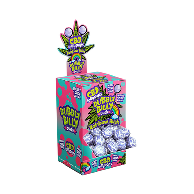 Bubbly Billy Buds CBD Lollipops - Rainbow Rush (100 Pack)