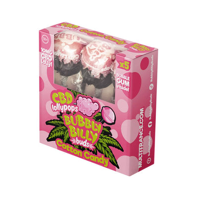 Multitrance Bubbly Billy Buds CBD Cotton Candy Lollypops - Gift Box (5 pcs)