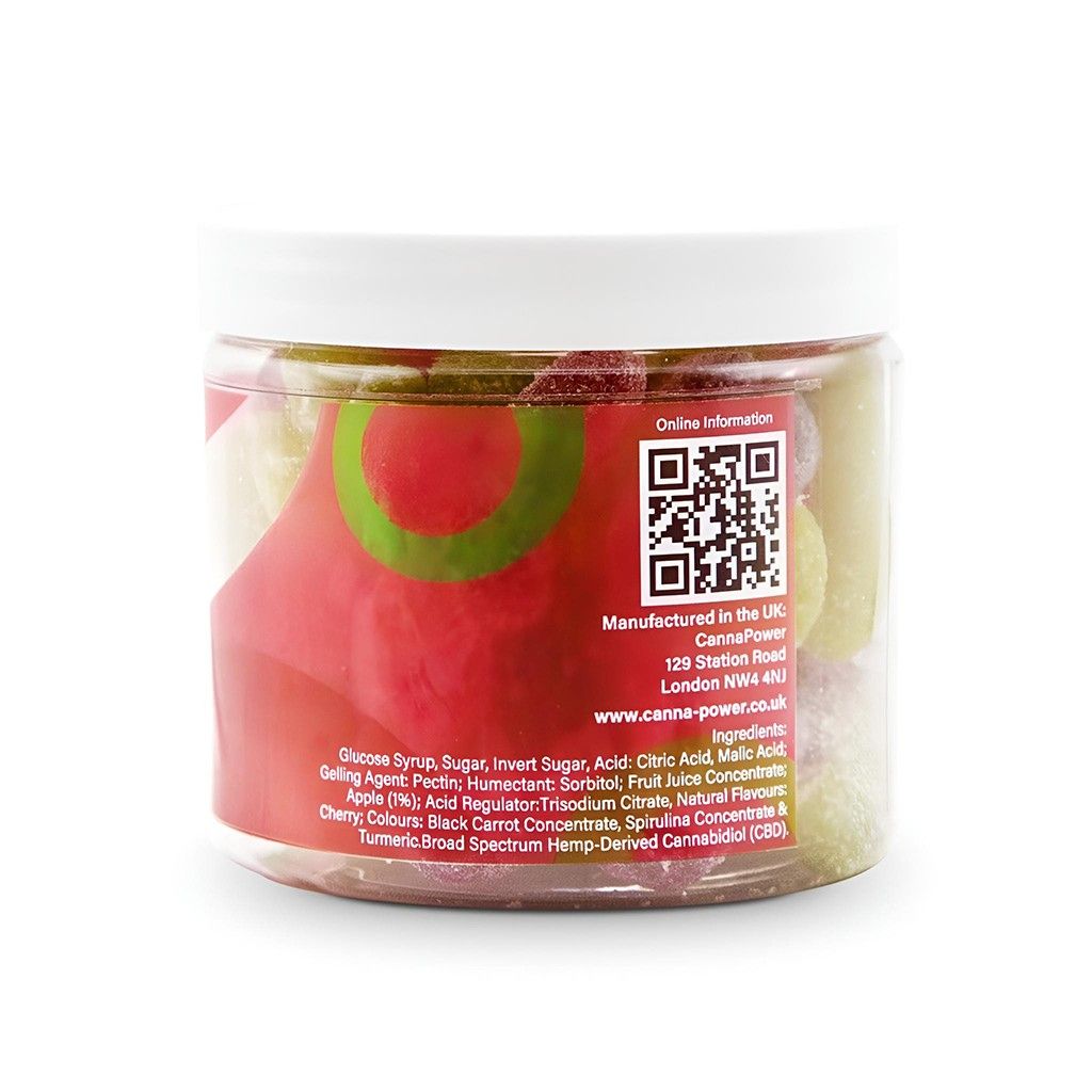Cannapower CBD Infused Cherries - 1200mg - 125g