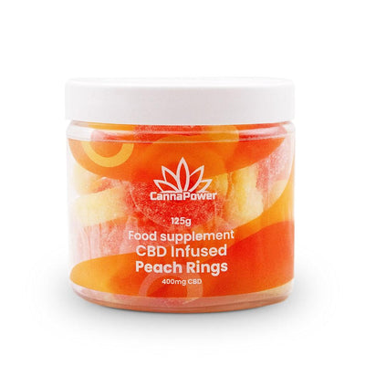 Cannapower CBD Infused Peach Rings - (125g)