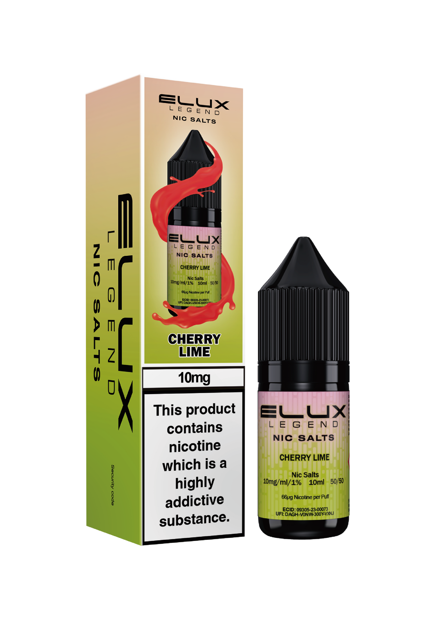 Elux Legend Nic Salts: Cherry Lime - 10mg (10 Pack)