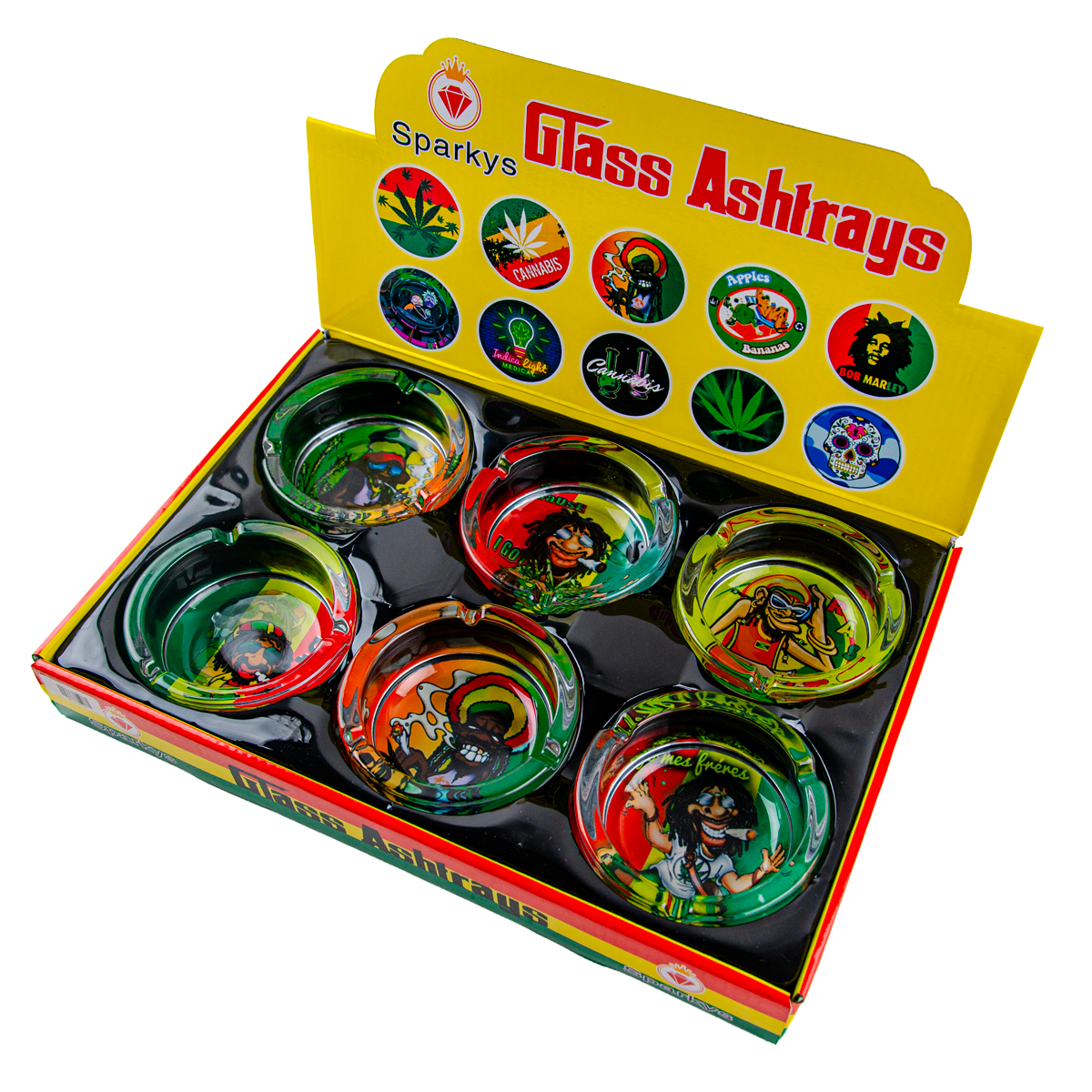 Sparkys Glass Ashtray (6 Pack)