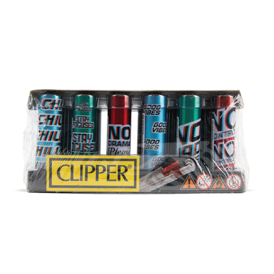 Clipper Lighters - Metal Positive Vibes (30pcs)