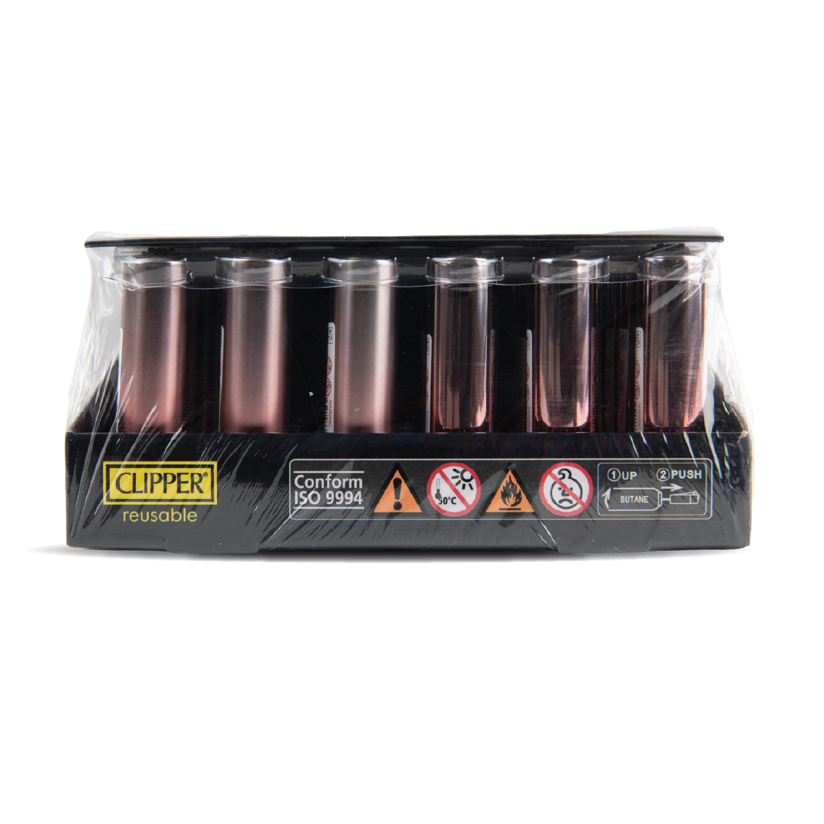 Clipper Lighters - Metal Silver Cherry (30pcs)