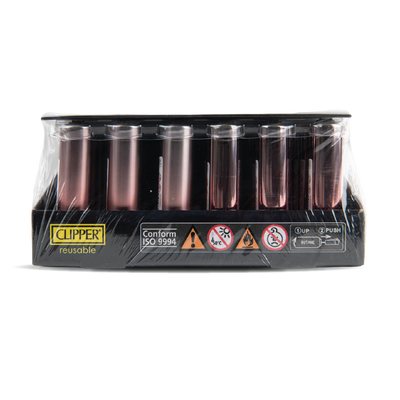 Clipper Lighters - Metal Silver Cherry (30pcs)