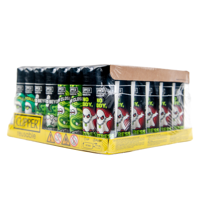 Clipper: Paranormal Puffs BW Lighters (48 Pack)