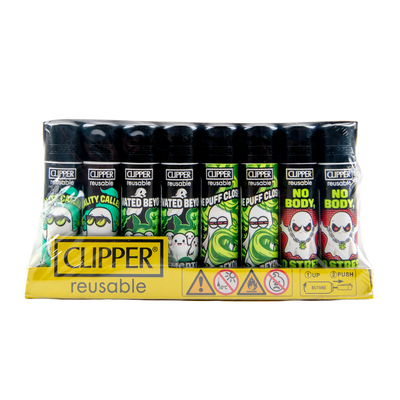 Clipper: Paranormal Puffs BW Lighters (48 Pack)