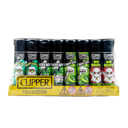 Clipper: Paranormal Puffs BW Lighters (48 Pack)