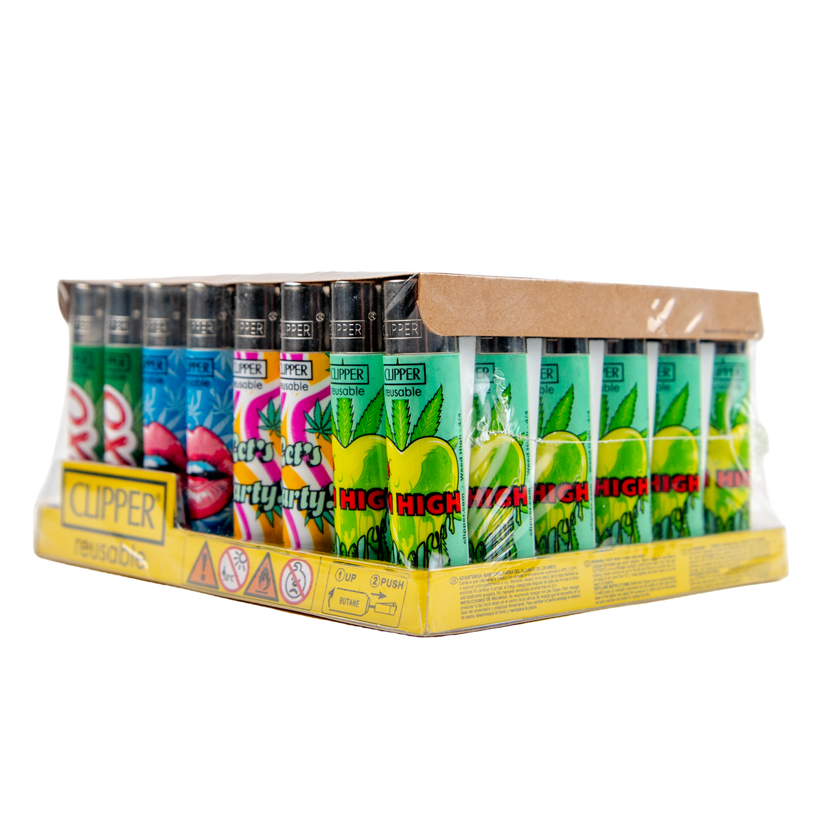 Clipper: Weed High LB Lighters (48 Pack)
