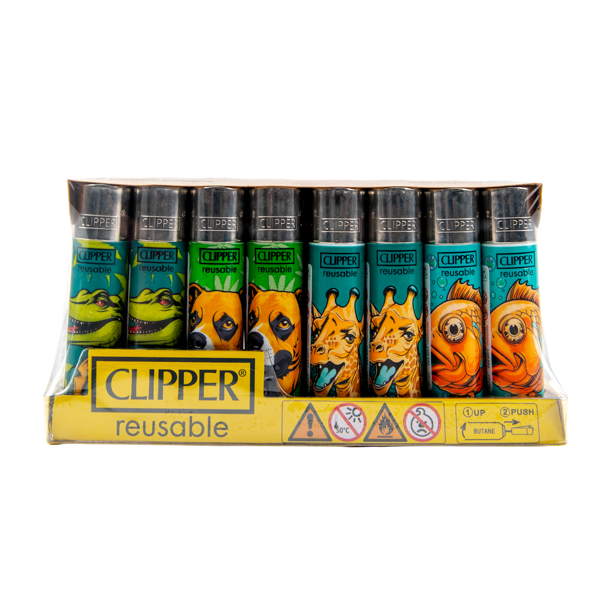 Clipper: Weedy World LB Lighters (48 Pack)