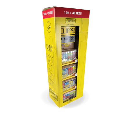 Clipper Lighter Display Stand: 4 Tier - 160 Lighters + 40 FREE Lighters!