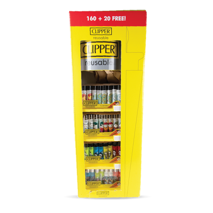 Clipper Lighter Display Stand: 4 Tier - 160 Lighters + 20 FREE Lighters!