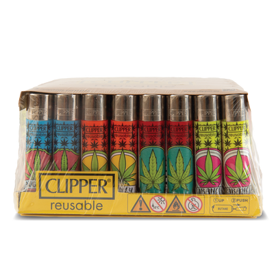 Clipper Lighters: Weed Frontal LB (48 Pack)