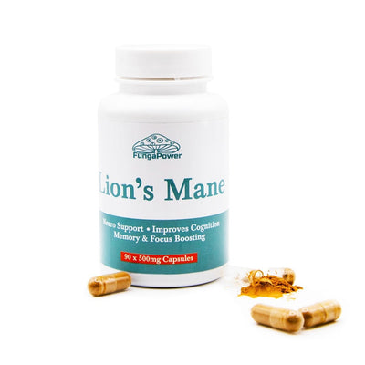 Fungapower Lions Mane Mushroom Capsules - (90x500mg)
