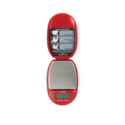 On Balance Digital Mini Scales DJ-100: Red - 100g