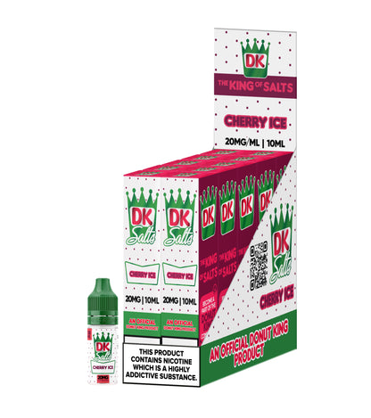 DK Salts Cherry Ice vape juice packaging on a white background
