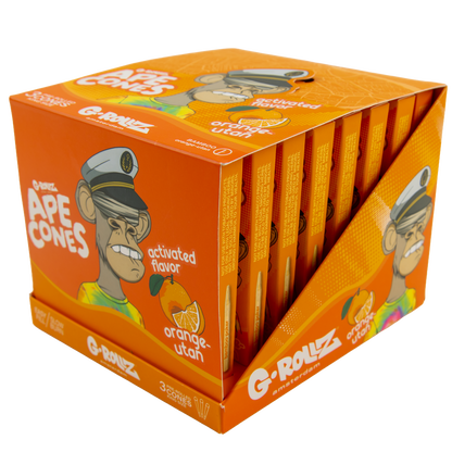 G-Rollz 'Ape Cones' King Size Pre-Rolled 3pcs Pack - Orange-Utan (24 Pack)