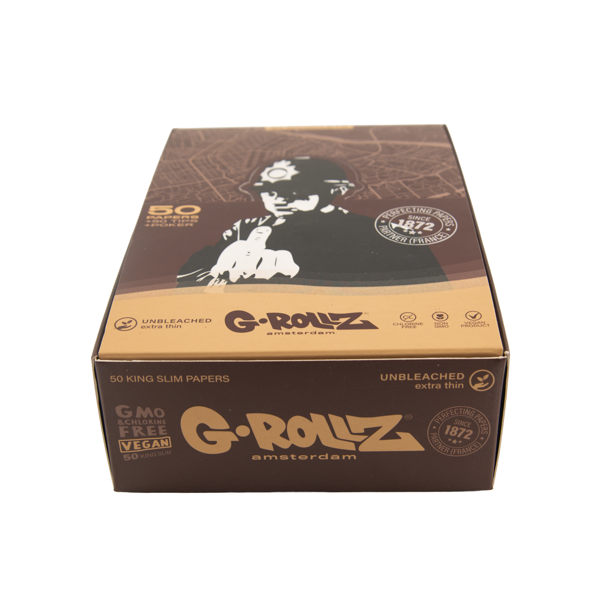 G-Rollz Banksy's Graffiti 'Rude Copper' Unbleached Kingsize Papers + Tips