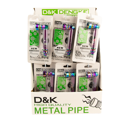 D&K Smokers Pipes: Metal Rainbow (24 pack)