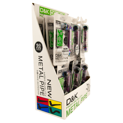 D&K Smokers Pipes: Metal Rainbow (24 pack)