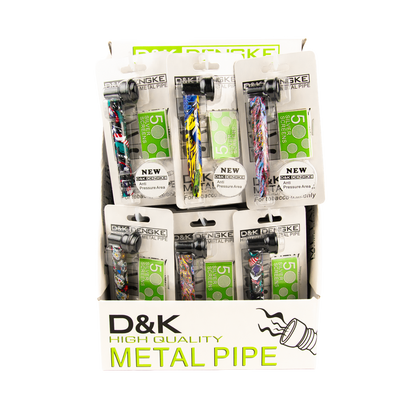 D&K Smokers Pipes: Metal Skull Design (24 pack)