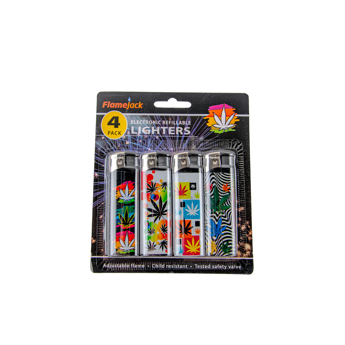 Flamejack Lighters 4 Pack (24 Pack)