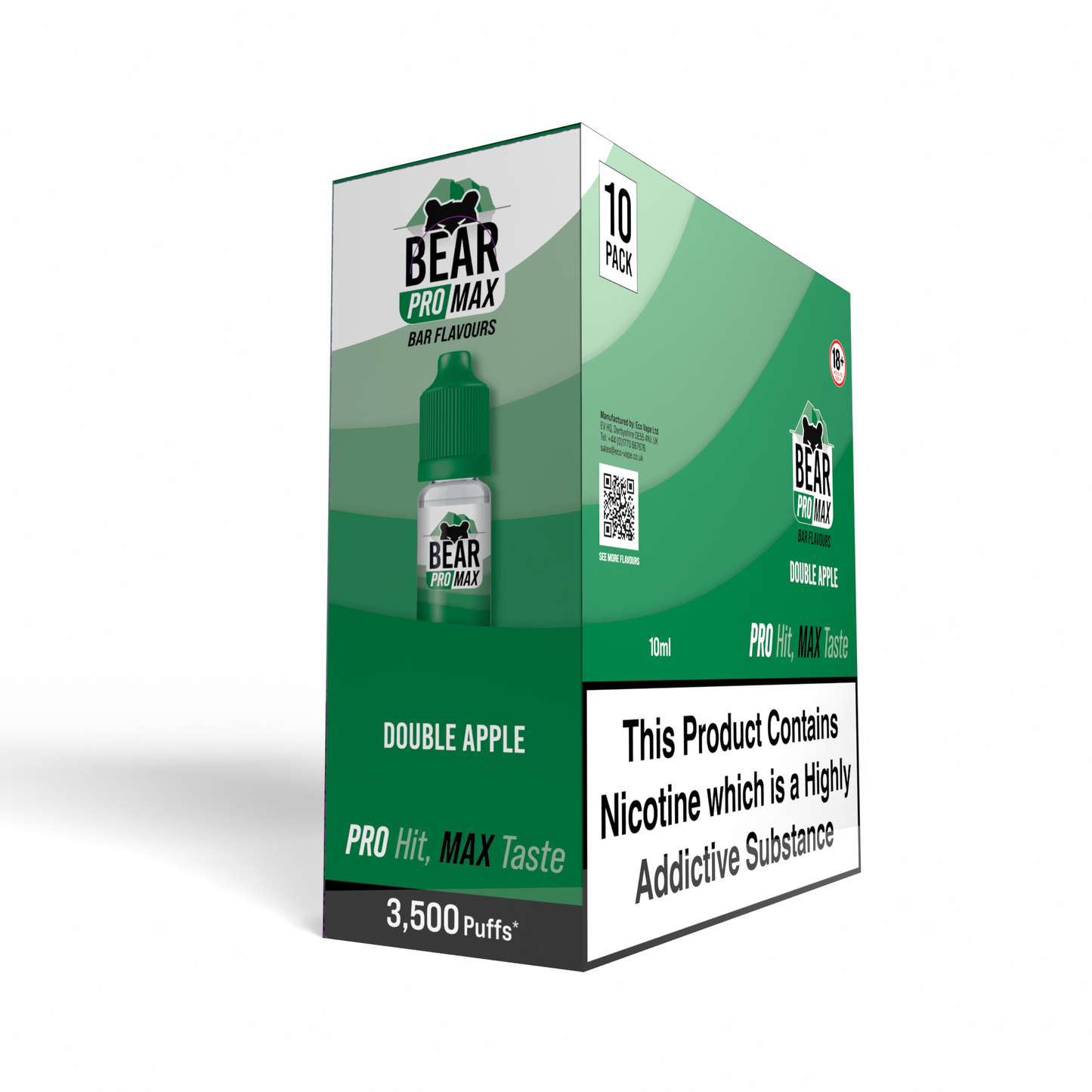 BEAR Pro MAX Salts: Double Apple - 20mg (10 Pack)