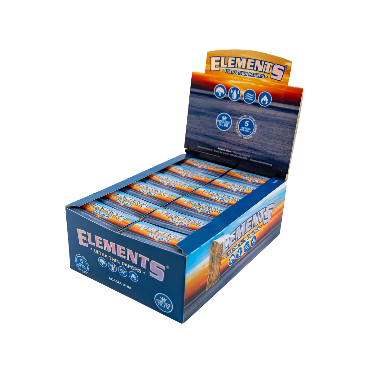 Elements King Size Slim Ultra Thin 5m Rolls (24 Pack)
