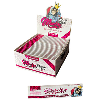 Monkey King Expert Stoners King Size Ultra Thin Rolling Papers - Pink (50pcs)