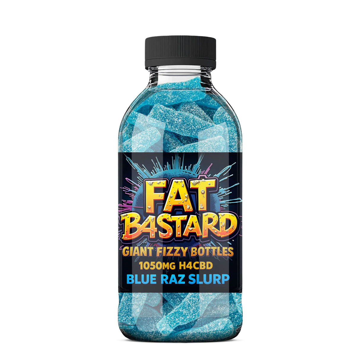 Fat B4stard Blue Raz Slurp H4CBD Giant Fizzy Bottles
