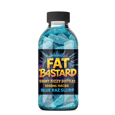 Fat B4stard Blue Raz Slurp H4CBD Giant Fizzy Bottles