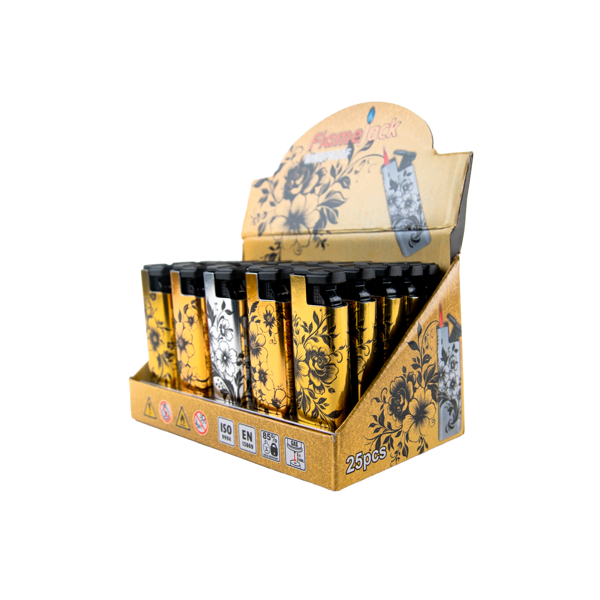 Flamejack Windproof Lighters (25 Pack)