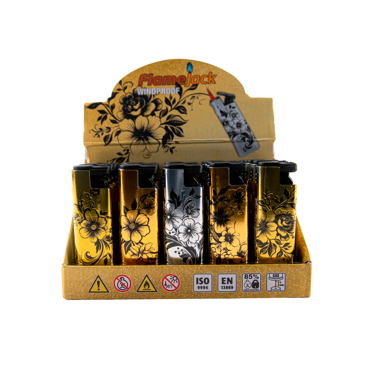 Flamejack Windproof Lighters (25 Pack)