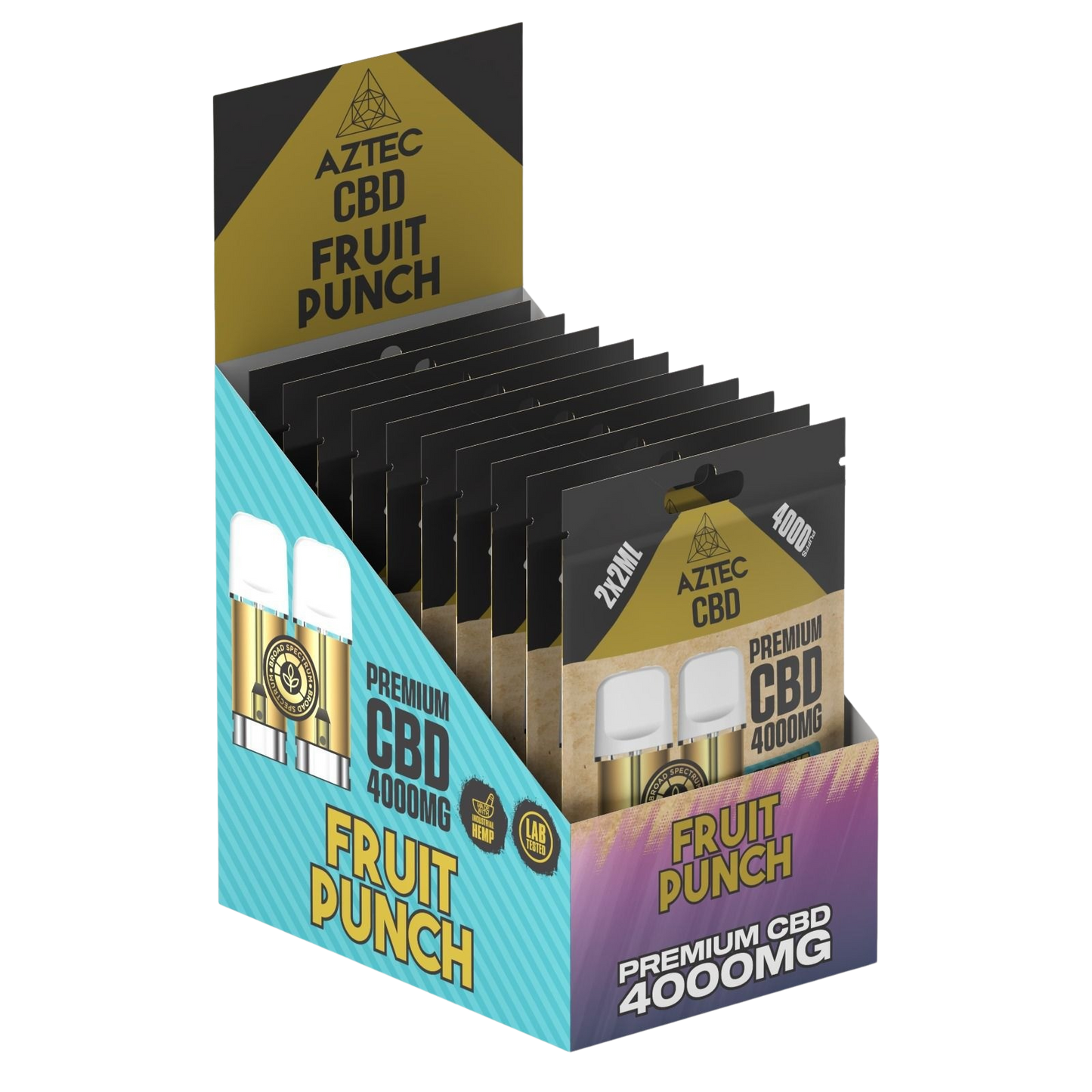 Aztec CBD Premium CBD Pods 4000mg 2x2ml - Pineapple Kush