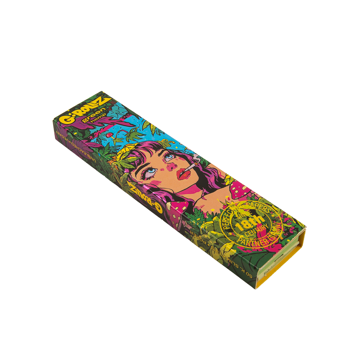 G-Rollz Jungle Organic Hemp King Size Papers + Tips + Poker - (20 Pack)