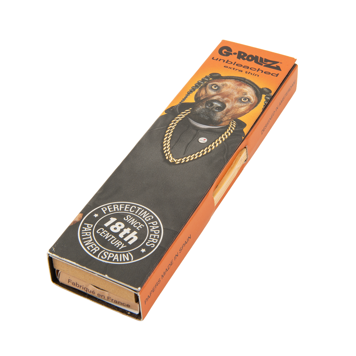 G-Rollz Rap Dog Unbleached King Size Papers + Tips + Poker - (20 Pack)