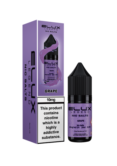 Elux Legend Nic Salts: Grape - 20mg (10 Pack)