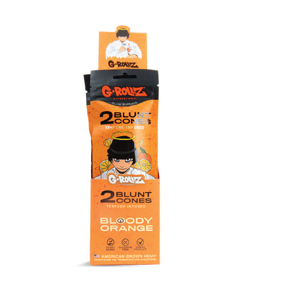 G-Rollz Blunt Cones Pouches: Bloody Orange - 2 Cones (12 Pack)