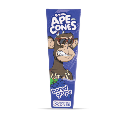 G-Rollz 'Ape Cones' King Size Pre-Rolled 3pcs Pack - Bored Grape (24 Pack)