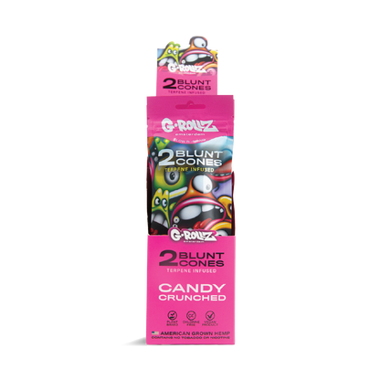 G-Rollz Blunt Cones Pouches: Candy Crunched - 2 Cones (12 Pack)
