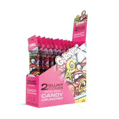 G-Rollz Blunt Cones Pouches: Candy Crunched - 2 Cones (12 Pack)