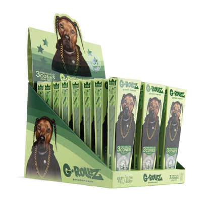 G-Rollz Pets Rock 'Rap' Organic Green Hemp King Size Pre-Rolled Cones 3pcs (24 Pack)
